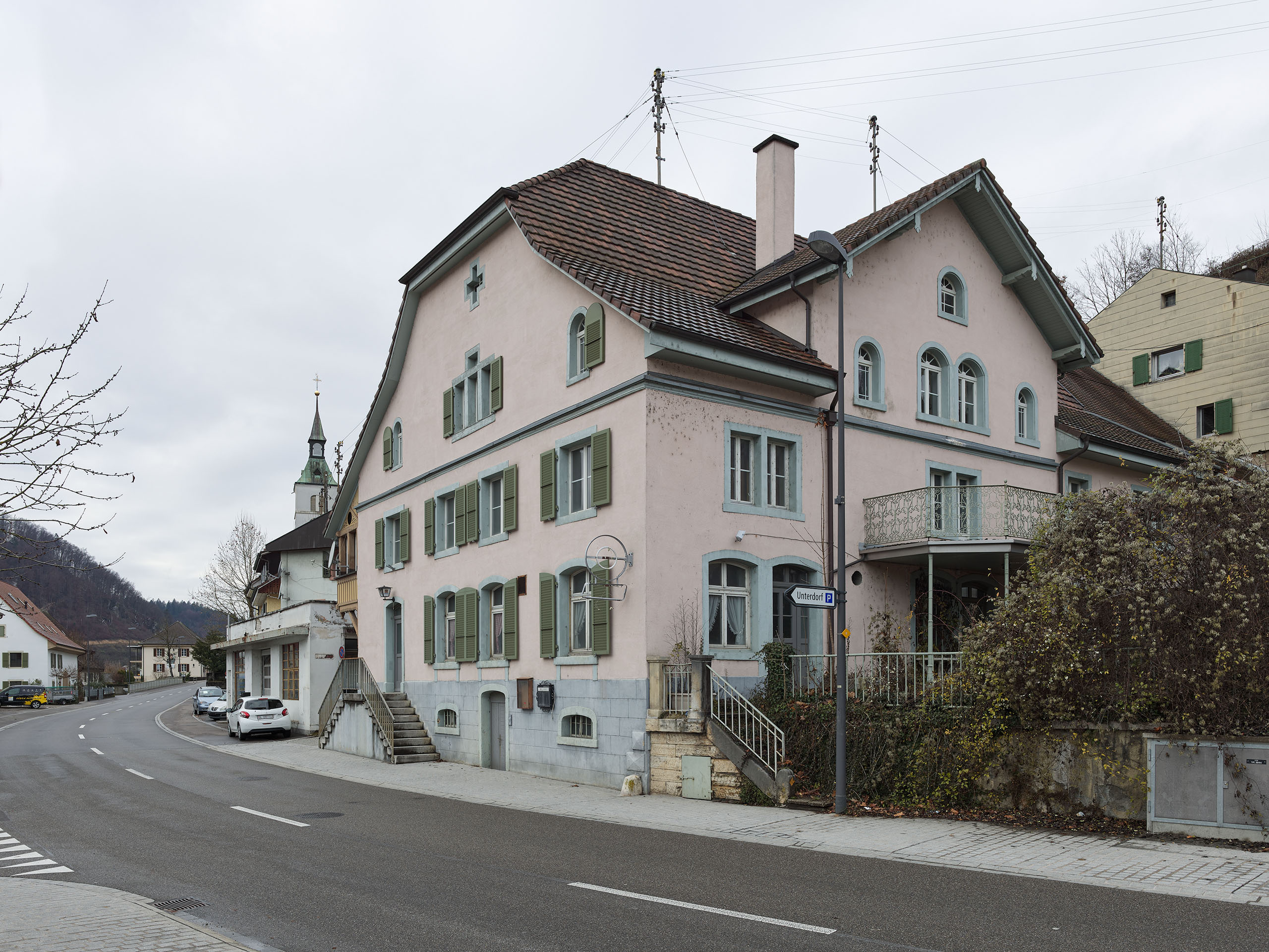Grellingen, Gasthof Adler. Ansicht von Osten